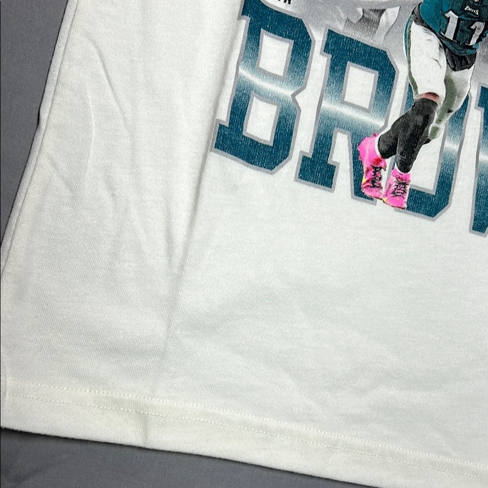 NFL Eagles Graphic T-Shirt - White kids size 11/12 AJ. Brown nfl Super Bowl - Picture 15 of 16